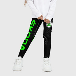 Леггинсы для девочки SKODA - БРОНЯ БУДУЩЕГО, цвет: 3D-принт — фото 2