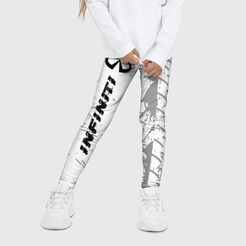 Детские легинсы Infiniti speed на светлом фоне со следами шин: по- / 3D-принт – фото 3