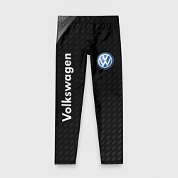 Леггинсы для девочки Volkswagen карбон, цвет: 3D-принт