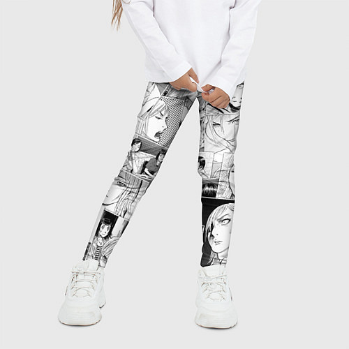 Детские легинсы Волна слушай меня паттерн / 3D-принт – фото 3