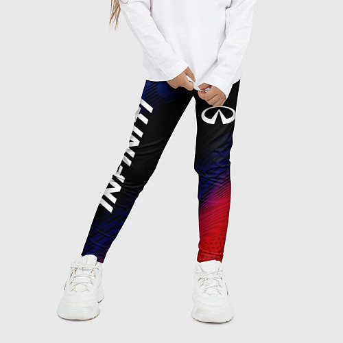 Детские легинсы Infiniti красный карбон / 3D-принт – фото 3