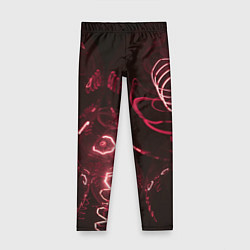 Леггинсы для девочки Неоновые тусклые фонари, цвет: 3D-принт