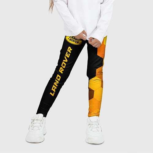 Детские легинсы Land Rover - gold gradient: по-вертикали / 3D-принт – фото 3