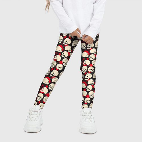 Детские легинсы Улыбающийся череп / 3D-принт – фото 3