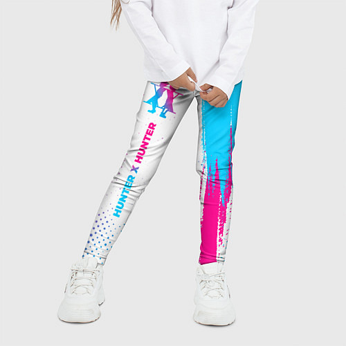 Детские легинсы Hunter x Hunter neon gradient style: по-вертикали / 3D-принт – фото 3