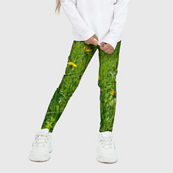 Леггинсы для девочки Солнечные одуванчики, цвет: 3D-принт — фото 2