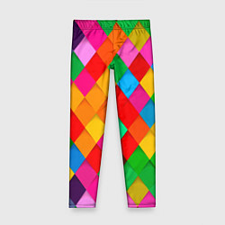 Леггинсы для девочки Цветные лоскуты - пэчворк, цвет: 3D-принт