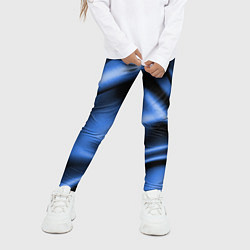 Леггинсы для девочки Складки гладкой синей ткани, цвет: 3D-принт — фото 2