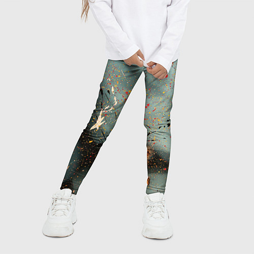 Детские легинсы Светлый туман и разные краски / 3D-принт – фото 3