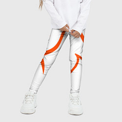 Леггинсы для девочки Огненные красные полосы, цвет: 3D-принт — фото 2