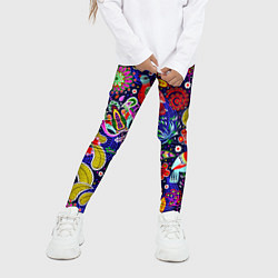 Леггинсы для девочки Multicolored floral patterns, цвет: 3D-принт — фото 2