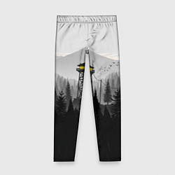 Леггинсы для девочки Firewatch дождь, цвет: 3D-принт
