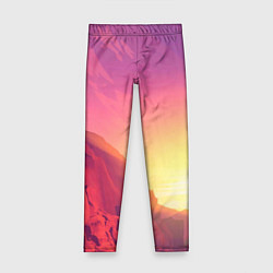 Леггинсы для девочки Firewatch - Солнечный закат посреди гор, цвет: 3D-принт