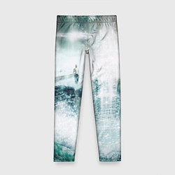Леггинсы для девочки Абстрактное свечение из будущего, цвет: 3D-принт