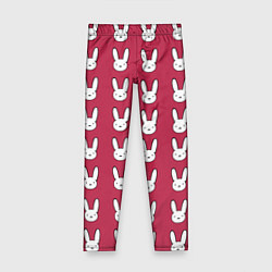 Детские легинсы Bunny Pattern red