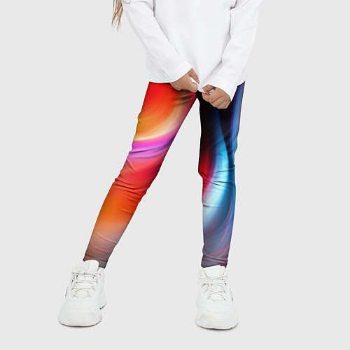 Детские легинсы Радужные волны / 3D-принт – фото 3