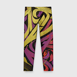 Леггинсы для девочки Calligraphic style, цвет: 3D-принт