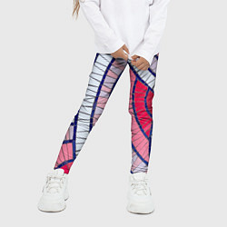 Леггинсы для девочки Абстрактная белая-фиолетовая-красная текстура, цвет: 3D-принт — фото 2