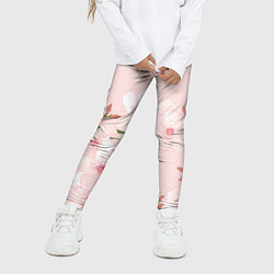 Леггинсы для девочки Нежные лепестки, цвет: 3D-принт — фото 2