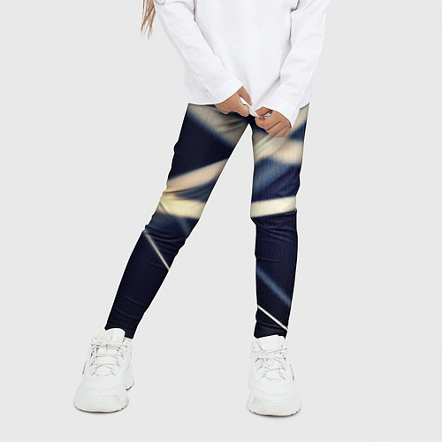 Детские легинсы Полосатая абстракция / 3D-принт – фото 3