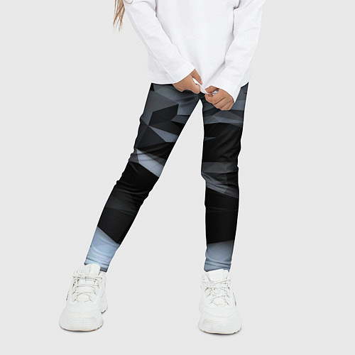 Детские легинсы Хромированные осколки броня / 3D-принт – фото 3