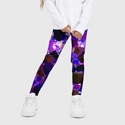 Леггинсы для девочки Разноцветные воздушные кубики, цвет: 3D-принт — фото 2