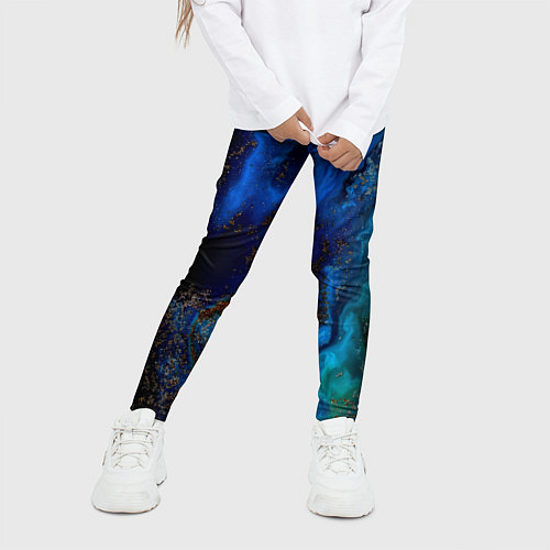 Детские легинсы Жидкие холодные краски / 3D-принт – фото 3
