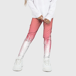 Леггинсы для девочки Персиковый градиент с потертостями, цвет: 3D-принт — фото 2