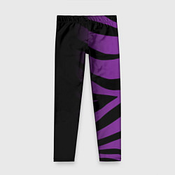 Леггинсы для девочки Фиолетовый с черными полосками зебры, цвет: 3D-принт