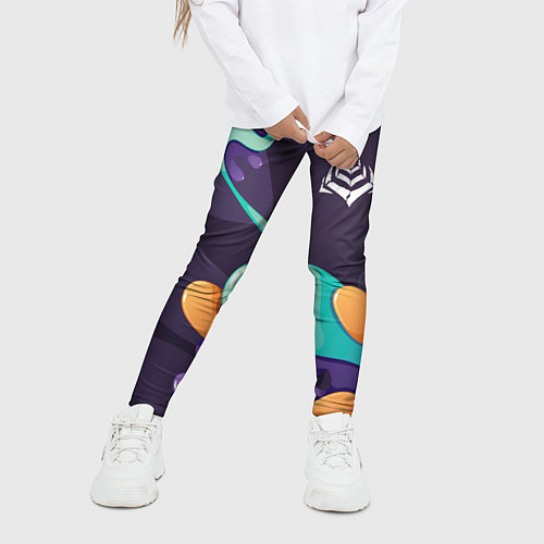 Детские легинсы Warframe graffity splash / 3D-принт – фото 3