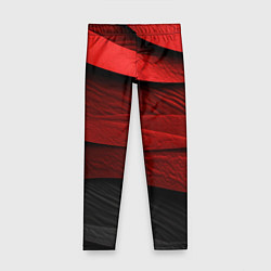 Леггинсы для девочки Шероховатая красно-черная текстура, цвет: 3D-принт