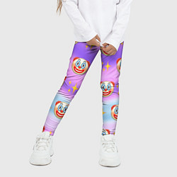 Леггинсы для девочки Узор с Клоунами, цвет: 3D-принт — фото 2