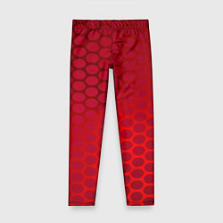 Леггинсы для девочки Сотовый красный градиент, цвет: 3D-принт