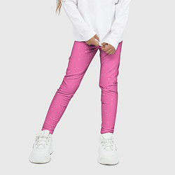 Леггинсы для девочки Нежный розовый кружочки, цвет: 3D-принт — фото 2