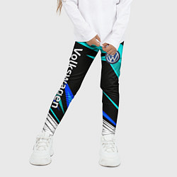 Леггинсы для девочки Фольцваген - sport uniform, цвет: 3D-принт — фото 2