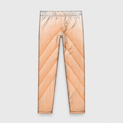 Леггинсы для девочки Полосатый оранжевый градиент, цвет: 3D-принт
