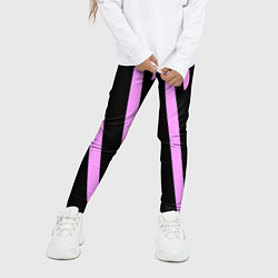 Леггинсы для девочки Полосы розовой зебры, цвет: 3D-принт — фото 2