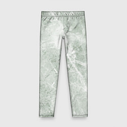 Леггинсы для девочки Зелёный мрамор, цвет: 3D-принт
