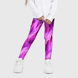 Леггинсы для девочки Розова ткань текстуры, цвет: 3D-принт — фото 2