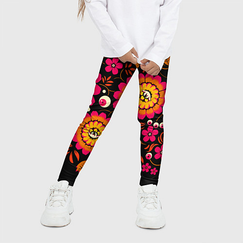 Детские легинсы Хохлома параноидальная / 3D-принт – фото 3