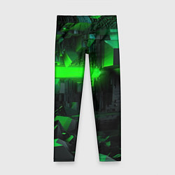 Детские легинсы Симметрия зеленых теней