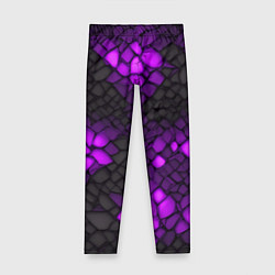 Детские легинсы Фиолетовый трескающийся камень