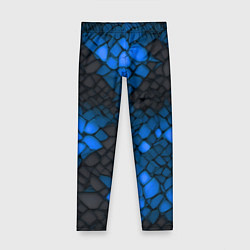 Детские легинсы Синий трескающийся камень