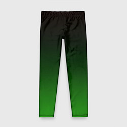 Леггинсы для девочки Чёрно зелёный градиент, цвет: 3D-принт