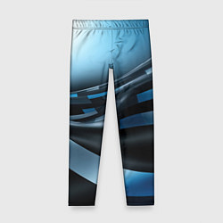 Детские легинсы Черно-синий абстрактный спортивный стиль