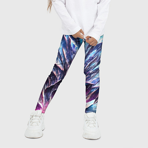 Детские легинсы Синий драгоценный камень / 3D-принт – фото 3