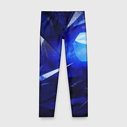 Леггинсы для девочки Black and blue abstract background sport style, цвет: 3D-принт