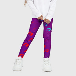 Леггинсы для девочки НФС лого градиент текстура, цвет: 3D-принт — фото 2