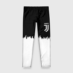 Леггинсы для девочки Juventus белый огонь текстура, цвет: 3D-принт