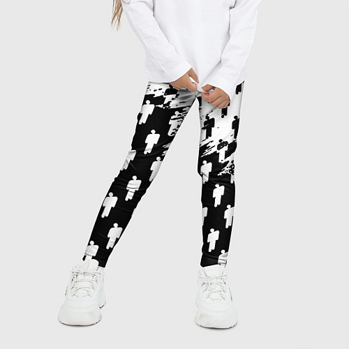 Детские легинсы Billie Eilish pattern black / 3D-принт – фото 3